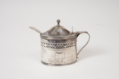 Lot 336 - George III silver oval mustard pot