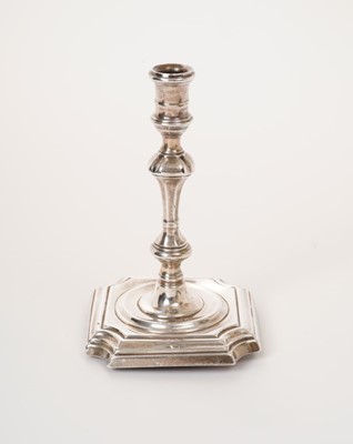 Lot 340 - Georgian-style silver taper candlestick