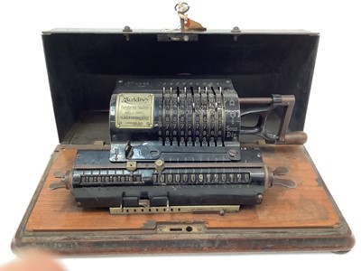 Lot 2566 - Vintage Muldivo calculating machine in original fitted case