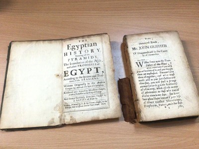 Lot 124 - Group of books to include The Egyptian History Treating of the Pyramids