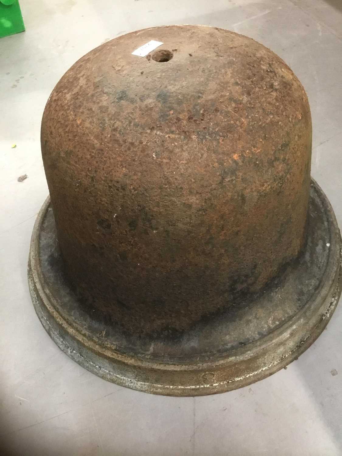 Lot 183 - Very large cast metal bell or other vessel