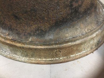 Lot 183 - Very large cast metal bell or other vessel
