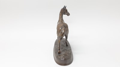 Lot 65 - Beswick bronze effect ceramic horse, possibly Britain's Collection, 25cm high