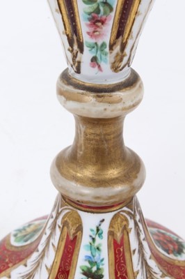 Lot 65 - 19th century Bohemian overlaid glass vase