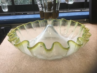 Lot 242 - Victorian glass epergne