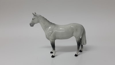 Lot 73 - Beswick Arab "Xayal" model no. 1265, designed by Arthur Gredington, 16cm high, together with another horse (2)