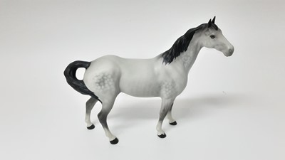 Lot 75 - Beswick Swish Tail Horse, model no. 1182, designed by Arthur Gredington 21.5cm high, together with a Connoisseur model - Arab and one other horse (3)