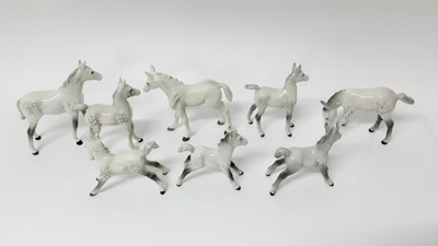 Lot 81 - Eight Beswick Foals including small, stretched, facing right, model no. 815, designed by Arthur Gredington, 8cm
