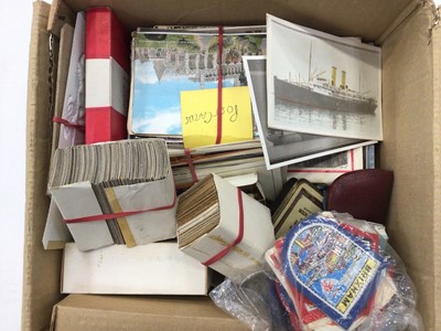 Lot 1429 - Shipping Memorabilia including Collection of cigarette cards and Hand Coloured cards etc.