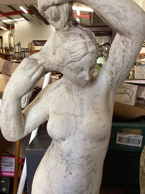 Lot 1031 - Concrete garden statue of a naked lady