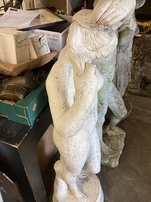 Lot 1031 - Concrete garden statue of a naked lady