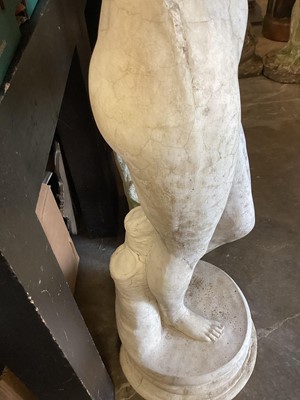 Lot 1031 - Concrete garden statue of a naked lady