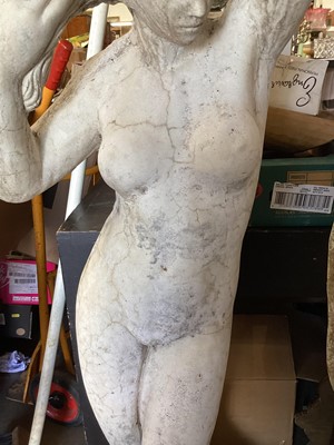Lot 1031 - Concrete garden statue of a naked lady