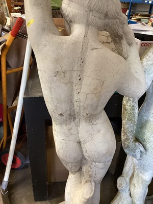 Lot 1031 - Concrete garden statue of a naked lady