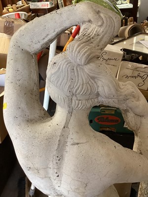 Lot 1031 - Concrete garden statue of a naked lady