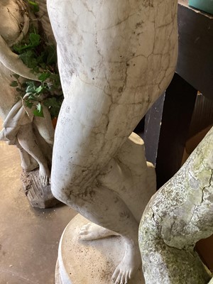 Lot 1031 - Concrete garden statue of a naked lady