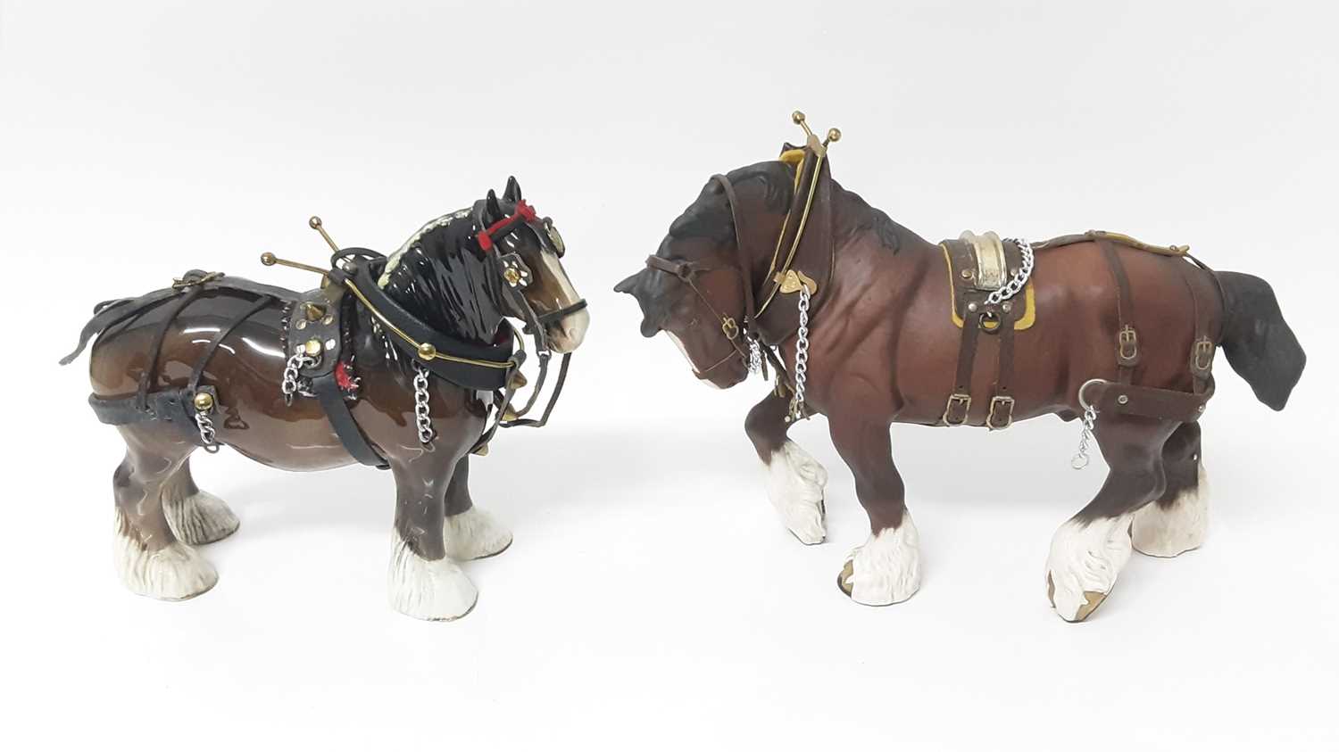 Lot 87 - Five Beswick Horses including Shires