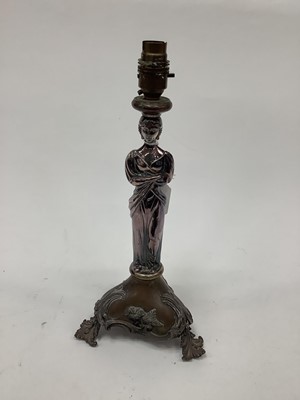 Lot 2660 - Figural table lamp modelled as a lady