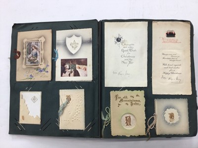 Lot 1410 - Collection of postcards and greeting cards loose and in album.