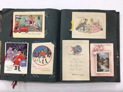 Lot 1410 - Collection of postcards and greeting cards loose and in album.