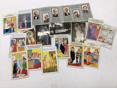 Lot 1410 - Collection of postcards and greeting cards loose and in album.