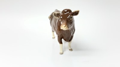 Lot 94 - Beswick BCC Limousin Bull, model no. 2463, designed by Alan Maslankowski, together with a BCC Limousin cow and calf (3)