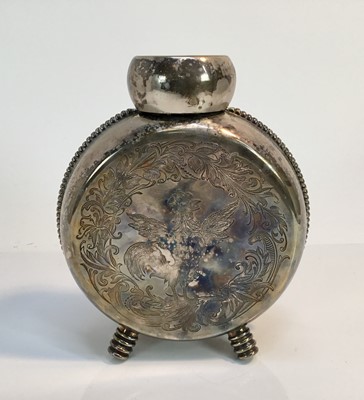 Lot 176 - Silver plated moon flask cocktail shaker