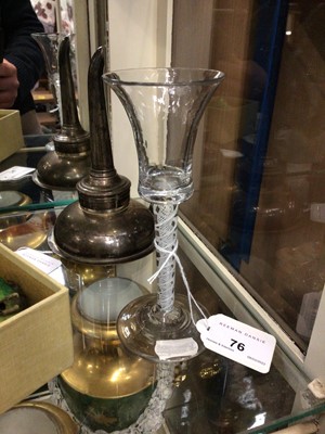 Lot 76 - George III wine glass with opaque spiral twist stem