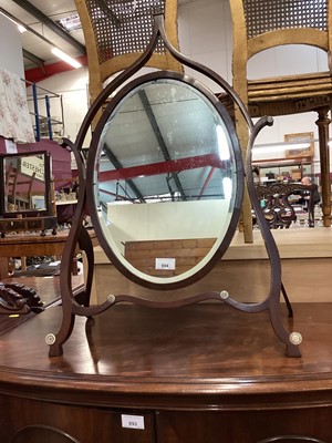 Lot 894 - 19th century skeleton framed toilet mirror with bevelled plate