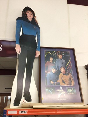 Lot 284 - Star Trek cardboard cut out figure and posters