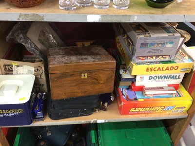 Lot 560 - Group vintage games and toys including quantity of boules, toy cars and table football