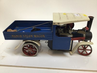 Lot 1801 - Mamod  Live Steam Wagon in blue colourway