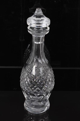 Lot 1362 - Three Waterford Crystal Colleen pattern brandy, wine and spirit decanters