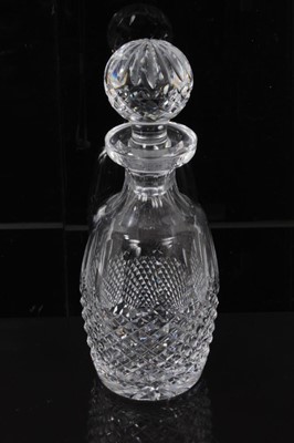 Lot 1362 - Three Waterford Crystal Colleen pattern brandy, wine and spirit decanters