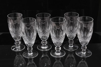 Lot 1364 - Six Waterford Crystal Colleen pattern Champagne glasses