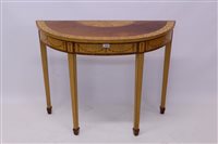 Lot 1423 - George III-style satinwood kingwood...