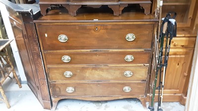 Lot 996 - 19th Century mahogany secretaire chest