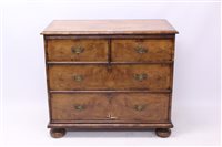 Lot 1424 - William and Mary-style walnut, crossbanded and...