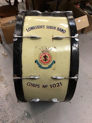 Lot 597 - Large Lowestoft South Band Salvation Army drum