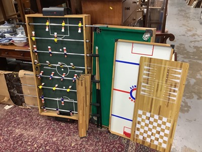 Lot 915 - Football table and other games table