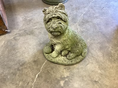 Lot 1106 - Concrete garden ornament in the form of a terrier