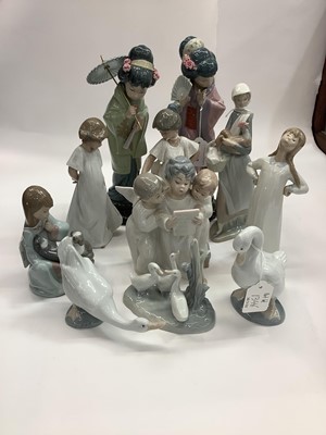 Lot 1346 - Collection of Lladro and NAO figures