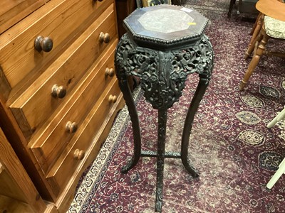 Lot 926 - Late 19th century Chinese marble topped Jardinere stand