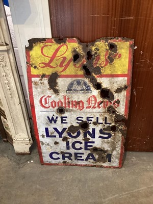 Lot 2620 - Three vintage enamel signs