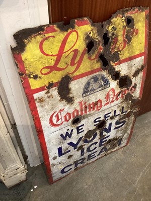 Lot 2620 - Three vintage enamel signs