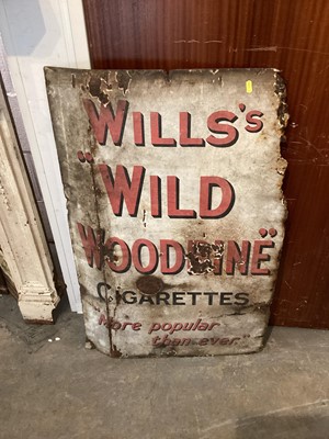 Lot 2620 - Three vintage enamel signs