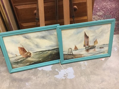 Lot 12A - Collection of pictures to include a pair of late 19th century oil on canvas Marine scenes, still life studies and others (qty)