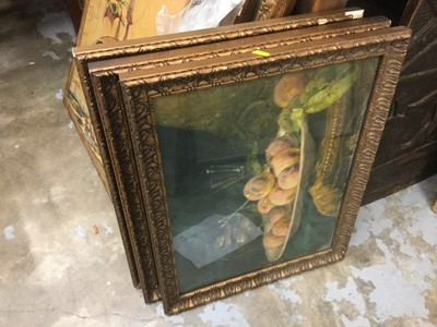 Lot 12 - Collection of pictures to include a pair of late 19th century oil on canvas Marine scenes, still life studies and others (qty)