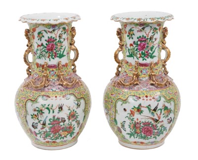 Lot 68 - Pair of Chinese porcelain vases