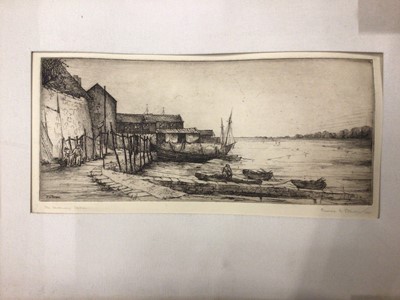 Lot 331 - Quantity of pictures and prints, including an etching by Primrose Pitman